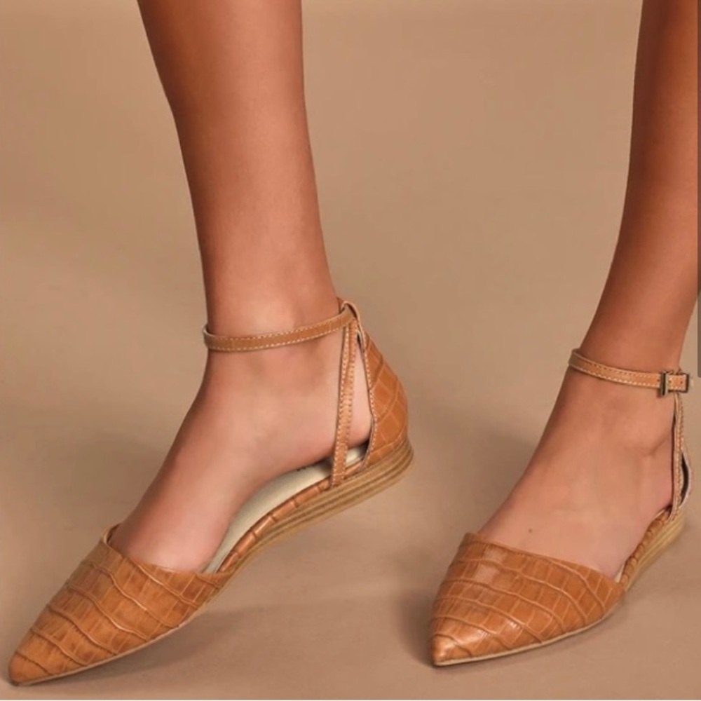 Seychelles- Plateau Cognac Croco Leather